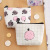 Fresh Cloth Mini Small Square Bag with Zip Student Cute Coin Bag Key Case Korean Short Canvas Coin Purse
