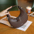 2022 New Korean Niche Cowhide Selenodont Bag Underarm Bag Semicircle Moon Bag Women's One Shoulder Handbag New