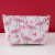 New Style Pink Girl Heart Pu Portable Portable Cosmetic Bag Large Capacity Wash Bag Storage Bag