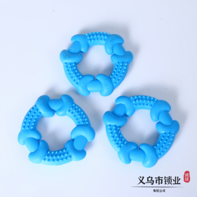 New Pet Toy Color Foam Fishbone Serial Thorn Ring Molar Tooth Cleaning Dog Supplies Small Toy