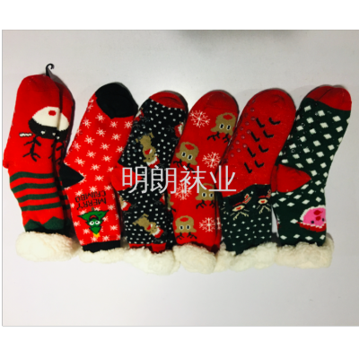Women's Christmas Style Warm Long Room Socks