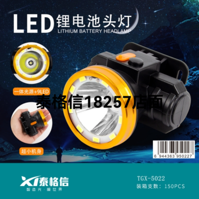 Taigexin Led Lithium Battery Headlight TGX-5022