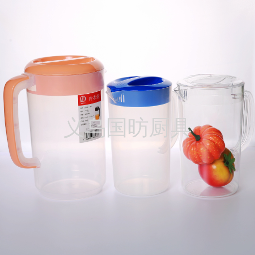 plastic cold water bottle with filter transparent large capacity cold water cup milk teapot soybean milk pot pp material