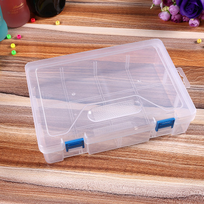 Double Buckle Box Storage Box Jewelry Box Toy Box Fishing Tackle Box Finishing Box Cosmetic Case Household Supplies