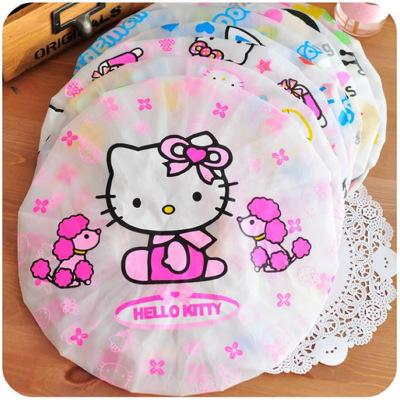 Factory Direct Sales Cute Cartoon Shower Cap Japanese Waterproof Shower Cap Shampoo Cap Coking Caps