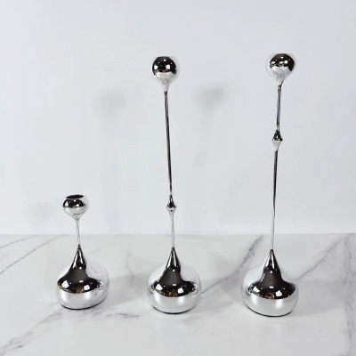 Nordic Metal Water Drop Candlestick Decoration Simple Model Room Living Room Creative Art Soft Decoration