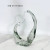 Modern Transparent Glass Ribbon Green Irregular Gray Decoration Home Sample Room Living Room Table Decoration Art