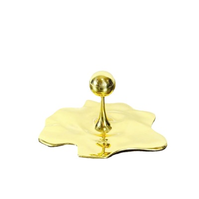 Modern Minimalist Brass Golden Water Drop Creative Fruit Plate Tray Decoration Model Room Living Room Soft Decorations