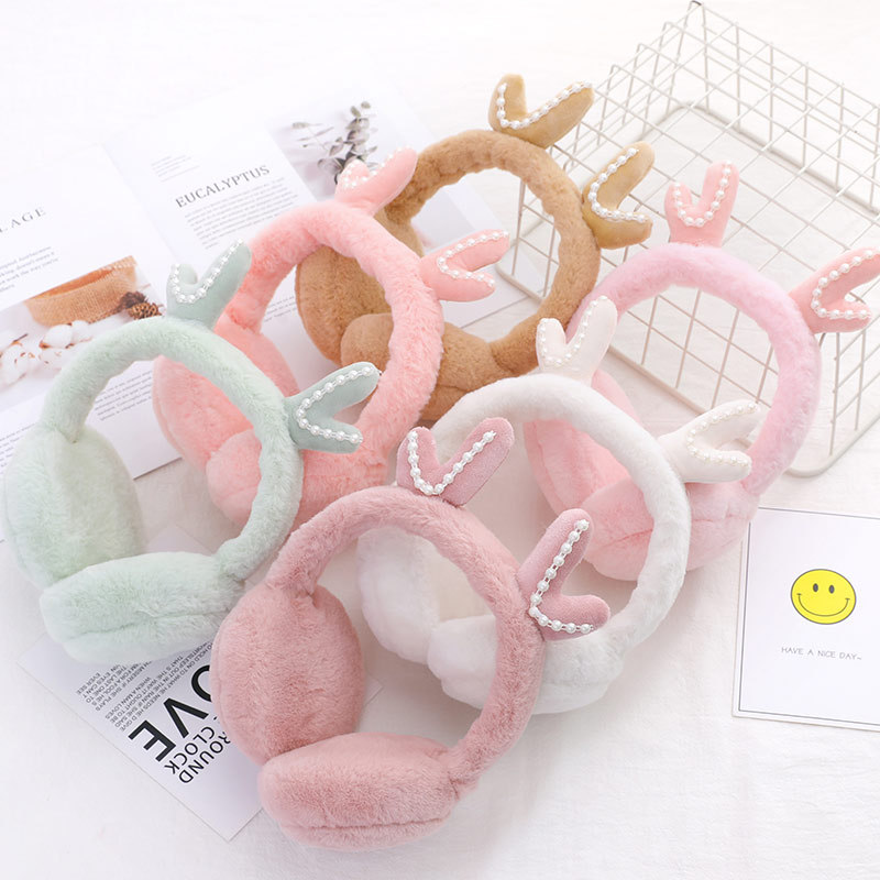学生耳罩保暖耳暖女士可爱毛球皇冠耳套耳包儿童可折叠防冻护耳