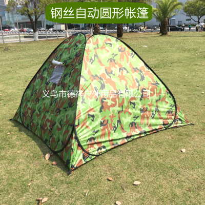 3-4 People Folding Automatic Quick Unfolding Campt Single Camping Digital Camouflage Steel Wire Tent in Stock Wholesale