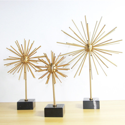 Modern Minimalist New Classical European Dandelion Metal Ornaments Creative Living Room Model Room Soft Home Decoration