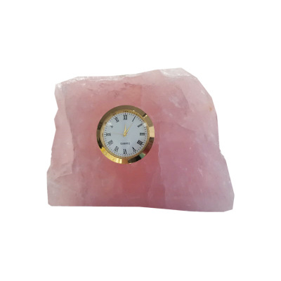 European-Style Pink Crystal Clock Living Room Office Creative Soft Decoration Clock Ornaments