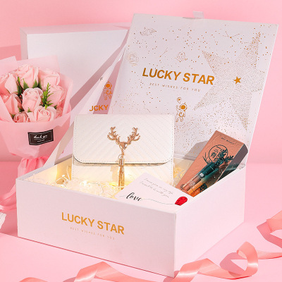 Qixi Valentine's Day Gift, High Sense, Girls Birthday Gifts Creative Special High-End Bags Set Wholesale