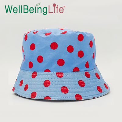 Polka Dot Bucket Hat Casual Versatile Student Female Summer Cute Literary Fresh Sun-Proof Bucket Hat