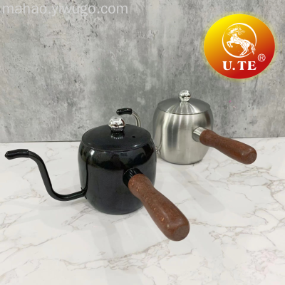 Wooden Handle Side Handle Hand Pouring Coffee Pot