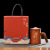 Purple Sand Wooden Handle Water Cup Mug Office Tea Cup Teacher's Day Hand Gift Gift Set Customization