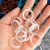 Natural Agate Ring Width 6M Color Jade Ring Female Gift Gemstone Ring Shank Gemstone Female Hand Jewelry Flexible Ring