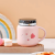 INS Ceramic Cup with Mirror Twist Cover Female Korean Cute Girl Heart TikTok Red Creative Student Water Cup