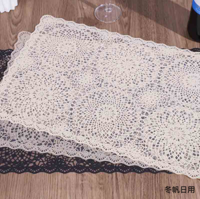 French Entry Lux Table Runner Vintage Lace Tassel Country Cover Cloth Table Cloth Artistic Placemat Long Table Weaving Hollow