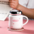 INS Ceramic Cup with Mirror Twist Cover Female Korean Cute Girl Heart TikTok Red Creative Student Water Cup