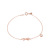 INS Minority Simple Design S925 Sterling Silver Bow Bracelet Girls Partysu Rose Gold Fashion Hand Jewelry