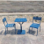 Outdoor Desk-Chair  Outdoor Coffee Shop Courtyard Outdoor Leisure Milk Tea Shop White Balcony Aluminum Table and Chair