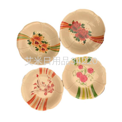 JQ Tea Pigment Khaki Melamine Tableware Melamine Bowl Pots Household Porcelain-like Drop-Resistant Bowl and Dish