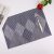 Diamond PE Food Grade Material Placemat Business Placemat Heat Proof Mat Plate Mat Waterproof Non-Slip Cross Coaster