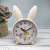 Little Alarm Clock Creative Clock Alarm Adorable Rabbit Bedside Cute Children Cartoon Mute Clock Student Minimalist SM