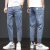 Cropped Jeans Men's Summer Thin Straight Loose Trendy Casual Men Trousers Spring and Autumn All-Match Summer Pants