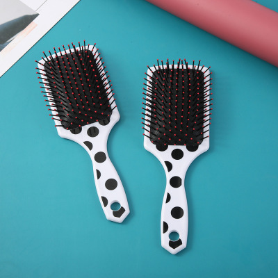 Simple Polka Dot Cow Large Plate Comb Large Curly Hair Home Smooth Hair Scalp Massage Ins Style Student Airbag Comb