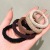 Autumn and Winter New Dongdaemun Milk Coffee Color Series Flocking Hair Ring Girl High Elastic Pleated Fashion Sausage Ring Head Rope Female