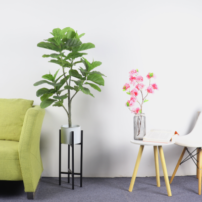 Border Indoor Living Room Decoration Decoration Simulation Ficus Lyrata Potted Plastic Fake Trees Fake Flower Bonsai