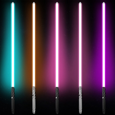 Foreign Trade Metal Laser Sword Toy Children's Color Luminous Sword Two-in-One Glow Stick Space Sword Gift Toy