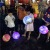 New Luminous Drawstring Pat Ball Flash Football Fitness Swing Ball Inflatable Elastic Children's Net Red Stall Toy