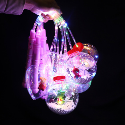Hand-Carrying Bounce Ball Lantern Flash Luminous Best-Selling Cartoon Toy Night Market Square Stall Hot Sale New