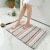 Modern Minimalist Woven Craft Striped Bathroom Mat Door Mat Absorbent Floor Mat Non-Slip Foot Mat