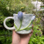 Copyright Hand-Painted Linglan Water Cup Tulip Mug Ins Style Three-Dimensional Relief Irregular Handmade Ceramic Cup