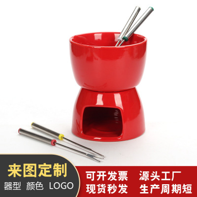 Picture Processing Alcohol Heating Ceramic Chocolate Stove Creative Baking Cheese Cheese Small Stove Custom Logo