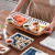 with Vinegar Dish Integrated Ceramic Dumpling Plate Sushi Plate Dumpling Plate Dipping Plate Divided Plate Disc