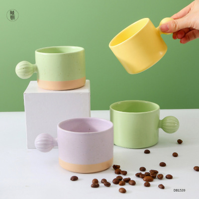 Macaron Coffee Spray Point Ceramic Cup Gift Box Creative Mug Ins Amazon Nordic Ceramic Cup