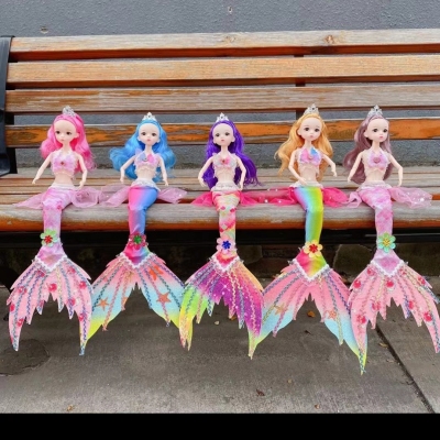 Dress up Mermaid Doll Toy Princess Girl Night Market Stall Simulation Puppet Diamond Tail Children Gift Gift