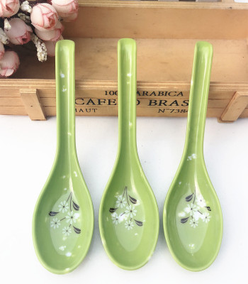 Blue and White Jade Spoon Selamine Soup Sppon Imitation Porcelain Soup Spoon One Yuan Shop Two Yuan Shop Supply Wholesale Small Commodity Daily Use