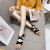 Cross-Border Summer New Korean Fashion Flat Roman Style Sandals Female Students Online Red Beach Shoes Wholesale