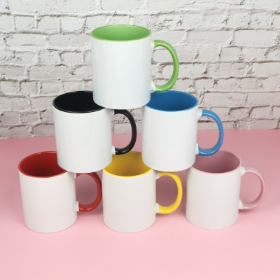 Ceramic Cup Large Capacity Ceramic Water Cup Foreign Trade Export Mug Printing Logo Thermal Transfer Printing Coated Cup