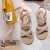 Cross-Border Summer New Korean Fashion Flat Roman Style Sandals Female Students Online Red Beach Shoes Wholesale