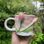 Copyright Hand-Painted Linglan Water Cup Tulip Mug Ins Style Three-Dimensional Relief Irregular Handmade Ceramic Cup