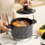 Black of Phantom Casserole/Stewpot Ceramic Casserole Soup Pot Tagine Milk Pot Soup Gas Stove Suitable