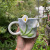 Copyright Hand-Painted Linglan Water Cup Tulip Mug Ins Style Three-Dimensional Relief Irregular Handmade Ceramic Cup