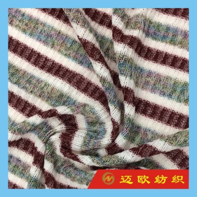 Thick Needle Knitted Yarn-Dyed Fashion Women's Wear Jacquard Fabric